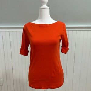 LRL Orange Short Sleeve Top